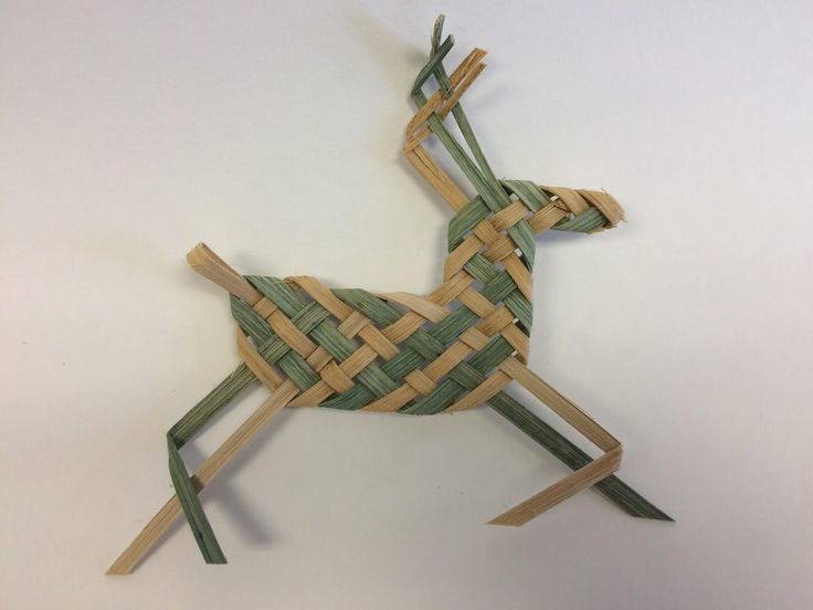 Adult Take Make Craft Kits Scandinavian Woven Reindeer Ornaments