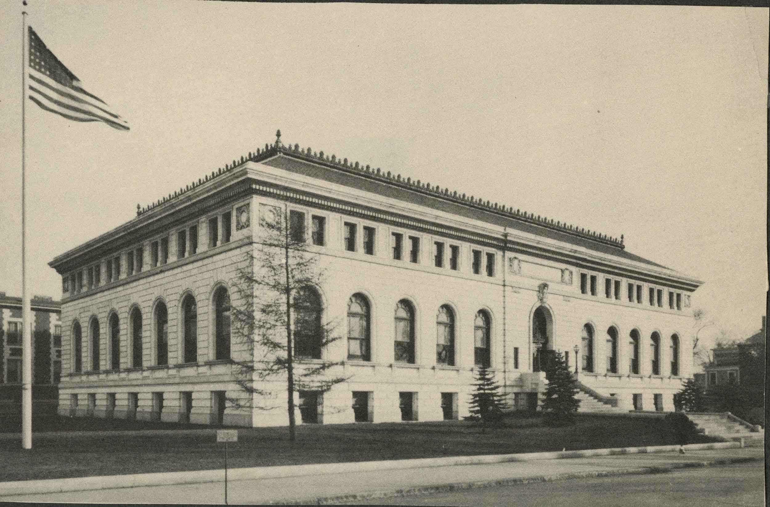 Historic-Photo-Library historic image of the outside of the library