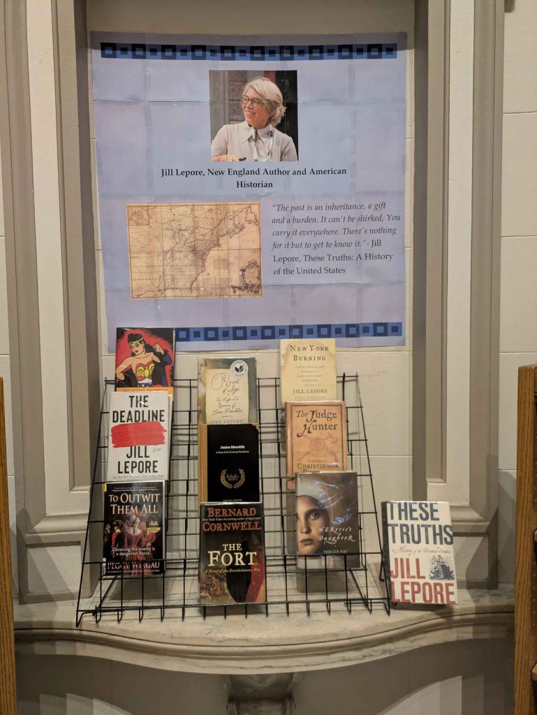Jill's books on display at the library